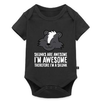 Les mouffettes sont géniales. Je suis génial Donc je suis un - Body à manches courtes Premium Bébé - noir - Devant