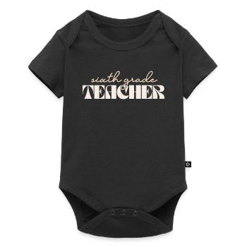 Enseignant rétro de 6e année Vintage Sixième année - Body à manches courtes Premium Bébé - noir - Devant