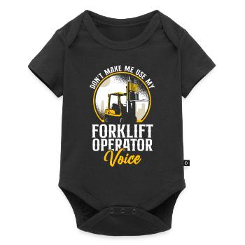 Certified Forklift Truck Operator - Baby Premium short-sleeve bodysuit - black - Front