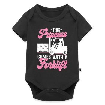 Certified Forklift Truck Operator - Baby Premium short-sleeve bodysuit - black - Front
