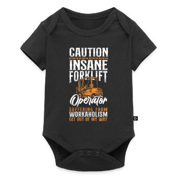 Certified Forklift Truck Operator - Baby Premium Kurzarmbody - Schwarz - Vorne
