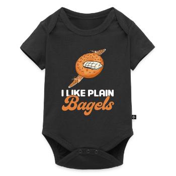 Bagel Food Gift Bagel - Baby Premium short-sleeve bodysuit - black - Front