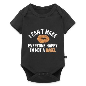 Bagel Food Gift Bagel - Baby Premium short-sleeve bodysuit - black - Front