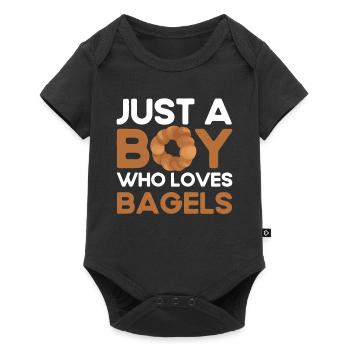 Bagel Food Gift Bagel - Baby Premium short-sleeve bodysuit - black - Front