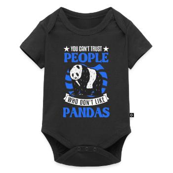 Panda Lover Panda Bear Gift - Baby Premium short-sleeve bodysuit - black - Front