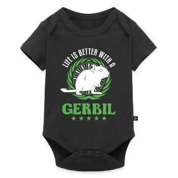 La vie est meilleure avec une gerbille de rat de course Gerbil - Body à manches courtes Premium Bébé - noir - Devant