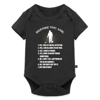 Détection de métaux, détecteur de métaux - Body à manches courtes Premium Bébé - noir - Devant