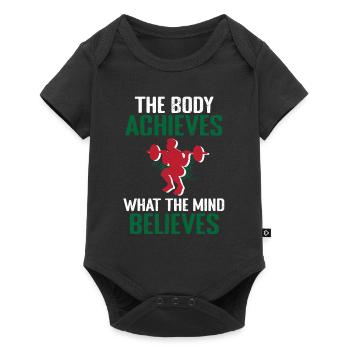 Musculation Force Strong Fitness Power Triathlon - Body à manches courtes Premium Bébé - noir - Devant
