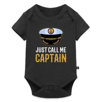 Appelez-moi simplement capitaine bateau bateau bateau - Body à manches courtes Premium Bébé - noir - Devant