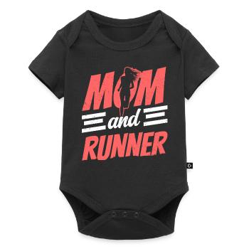 Mère et coureuse Jogging Running Maman - Body à manches courtes Premium Bébé - noir - Devant
