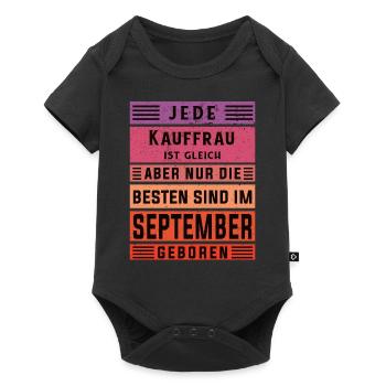 Einzelhändler Geburtstag September geboren - Baby Premium Kurzarmbody - Schwarz - Vorne