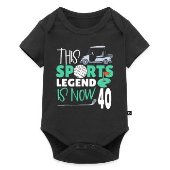 Cette légende sportive a maintenant 40 ans, jeu de golf 40. - Body à manches courtes Premium Bébé - noir - Devant