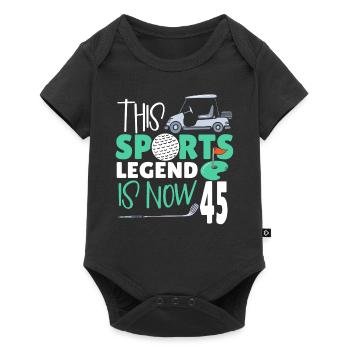 Cette légende du sport a aujourd’hui 45 ans, le golf 45. - Body à manches courtes Premium Bébé - noir - Devant