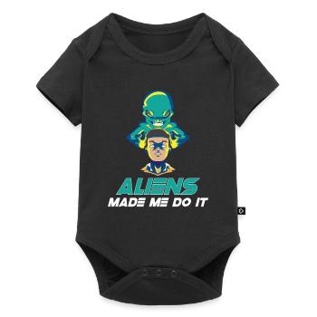Alien Extraterrestrial Area 51 Ufo Space Geek - Baby Premium Kurzarmbody - Schwarz - Vorne