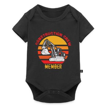 Bauarbeiter Bagger construction crew - Baby Premium Kurzarmbody - Schwarz - Vorne