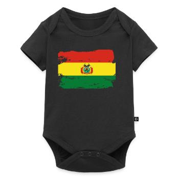 Official Bolivia Flag Bolivian Country Pride - Baby Premium short-sleeve bodysuit - black - Front