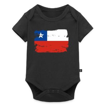 Official Chile Flag Chilean Country Pride Vintage - Baby Premium short-sleeve bodysuit - black - Front