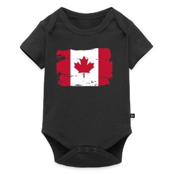 Drapeau officiel du Canada Fierté des pays canadiens - Body à manches courtes Premium Bébé - noir - Devant