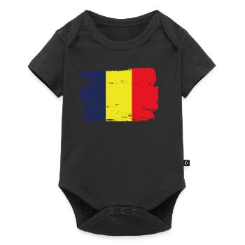 Official Chad Flag Chadian Country Pride Vintage - Baby Premium short-sleeve bodysuit - black - Front