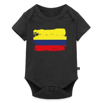 Drapeau officiel de la Colombie Fierté du pays colombien - Body à manches courtes Premium Bébé - noir - Devant