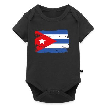 Official Cuba Flag Cuban Country Pride Vintage - Baby Premium short-sleeve bodysuit - black - Front