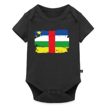 Official Central African Republic Flag Africa - Baby Premium short-sleeve bodysuit - black - Front