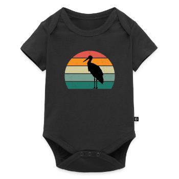 Cigogne Cigogne Bébé Enfants Enfant Bec Cigogne - Body à manches courtes Premium Bébé - noir - Devant