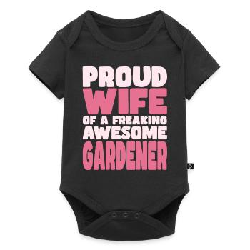 Proud Wife of A Damn Good Gardener - Baby Premium short-sleeve bodysuit - black - Front