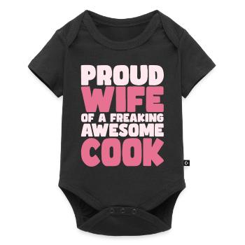 Proud Wife of A Damn Good Chef - Baby Premium short-sleeve bodysuit - black - Front