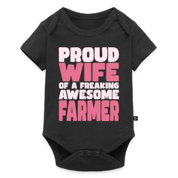 Proud Wife of A Damn Good Farmer - Baby Premium short-sleeve bodysuit - black - Front