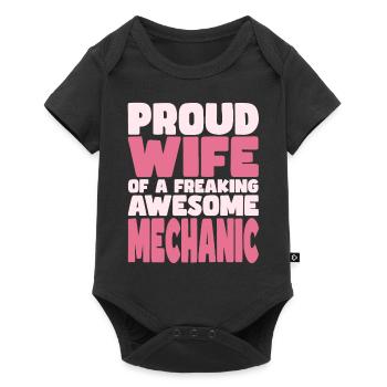 Proud Wife of A Damn Good Mechanic - Baby Premium short-sleeve bodysuit - black - Front