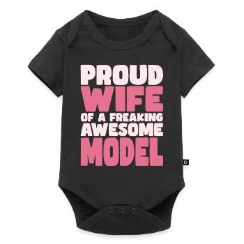 Proud Wife of A Damn Good Model - Baby Premium short-sleeve bodysuit - black - Front
