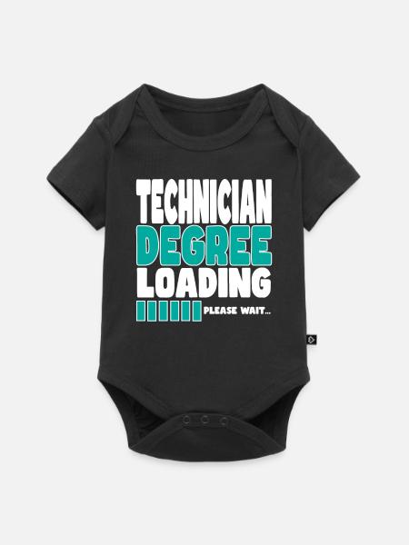 Techniker lädt Ausbildung - Baby Premium Kurzarmbody - Schwarz