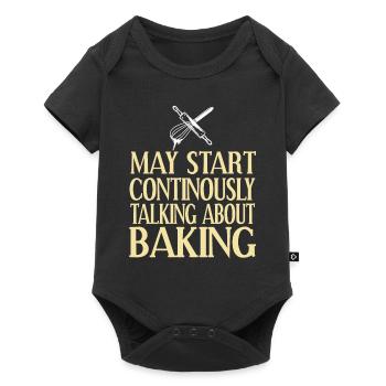 Peut commencer à parler continuellement de la cuisson drôle - Body à manches courtes Premium Bébé - noir - Devant