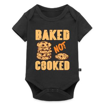 Baked Not Cooked Retro Funny Baking Baker T-Shirt - Body à manches courtes Premium Bébé - noir - Devant
