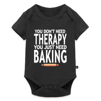 Vous n’avez pas besoin de thérapie, vous avez juste besoin de cuisiner drôle - Body à manches courtes Premium Bébé - noir - Devant