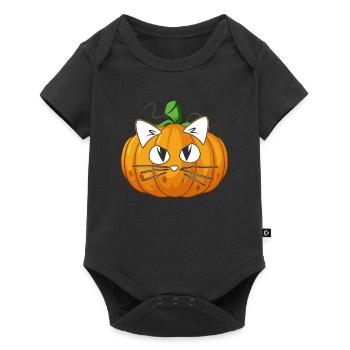 Halloween Pumpkin Cat I Funny Halloween Pumpkin Ca - Baby Premium short-sleeve bodysuit - black - Front