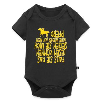 Pferde - Baby Premium Kurzarmbody - Schwarz - Vorne