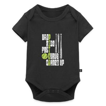 Softball - Baby Premium Kurzarmbody - Schwarz - Vorne