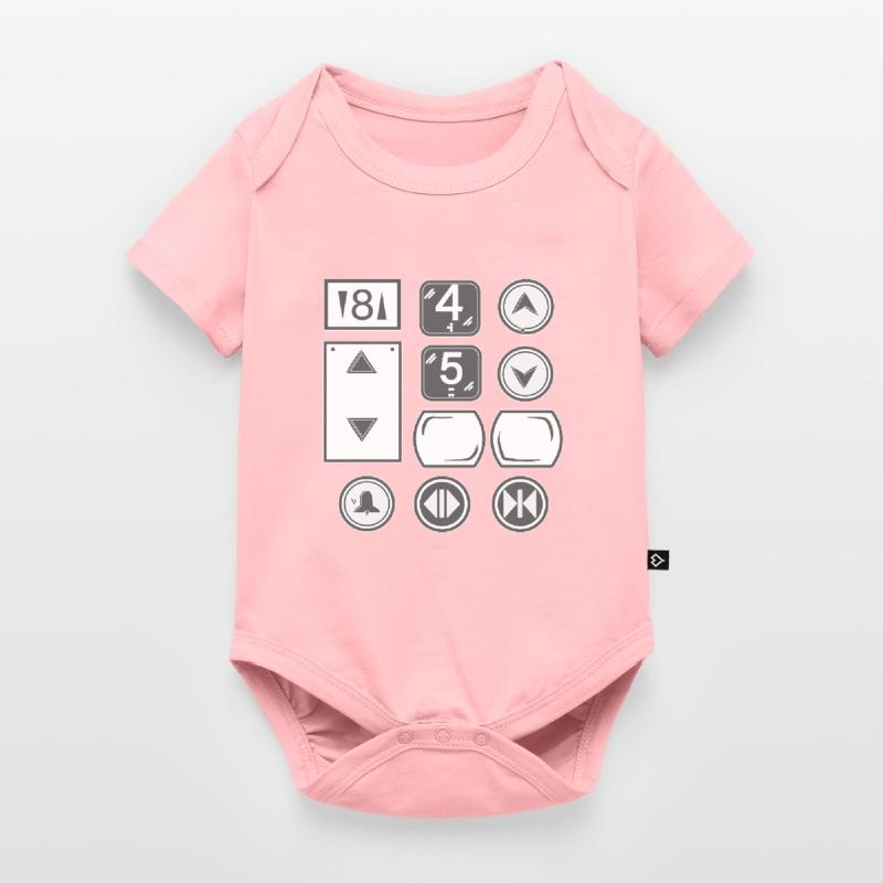Elevator Lift Elevator Buttons Elevator Baby Premium short-sleeve bodysuit