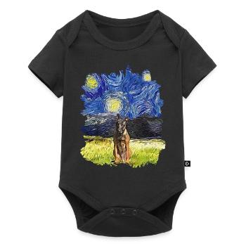 Starry Night - Belgian Malinois - Baby Premium short-sleeve bodysuit - black - Front