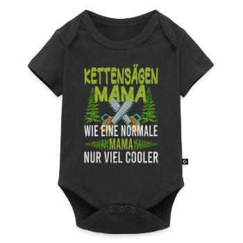 Tronçonneuse Mama Tronçonneuses Mère Arbres Forestier - Body à manches courtes Premium Bébé - noir - Devant