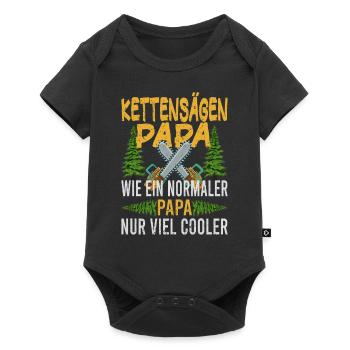 Tronçonneuse Père Tronçonneuses Papa Arbres Forestier - Body à manches courtes Premium Bébé - noir - Devant