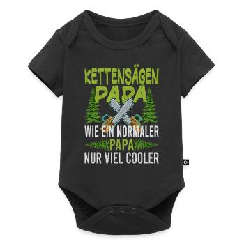Tronçonneuse Père Tronçonneuses Papa Arbres Forestier - Body à manches courtes Premium Bébé - noir - Devant