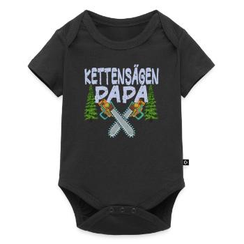Tronçonneuse Père Tronçonneuses Papa Arbres Forestier - Body à manches courtes Premium Bébé - noir - Devant