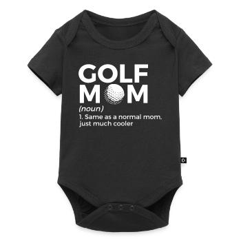 Joueur de golf disant idée cadeau - Body à manches courtes Premium Bébé - noir - Devant