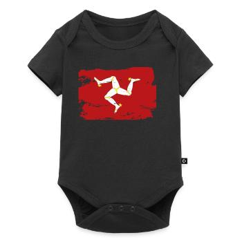 Offizielle Isle Flag Isles Country Pride Vintage - Baby Premium Kurzarmbody - Schwarz - Vorne