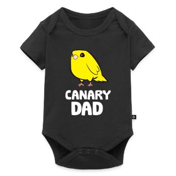 Yellow Canary Bird Canary Dad - Baby Premium short-sleeve bodysuit - black - Front