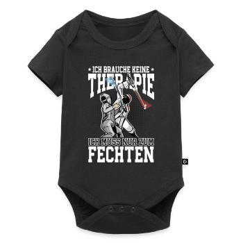 Fechten - Baby Premium Kurzarmbody - Schwarz - Vorne