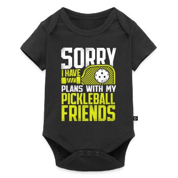 Pickleball Sorry I Have Plans With - Baby Premium short-sleeve bodysuit - black - Front